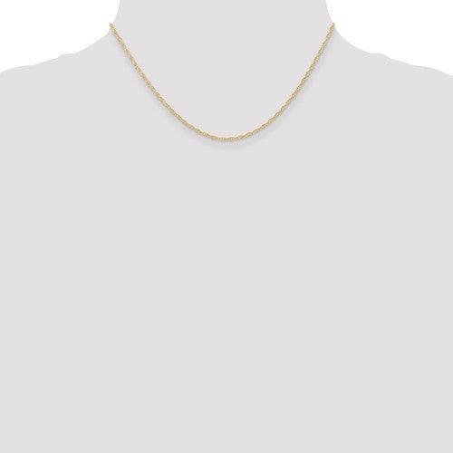 10k 1.35mm Carded Cable Rope Chain - Seattle Gold Grillz