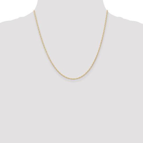 10k 1.35mm Carded Cable Rope Chain - Seattle Gold Grillz