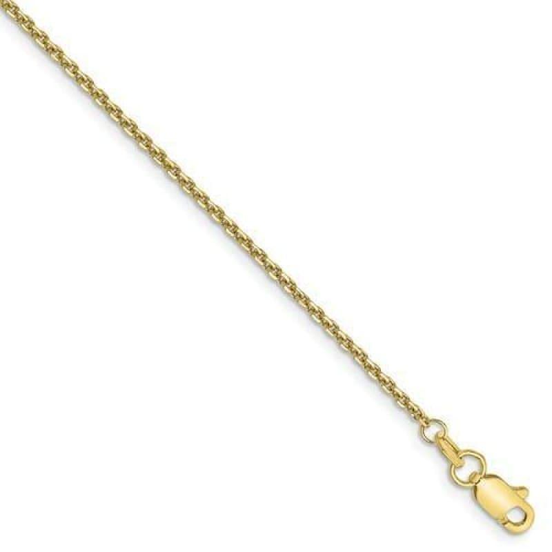 10K Yellow Gold 1.3mm Diamond-Cut Cable Bracelet - Seattle Gold Grills