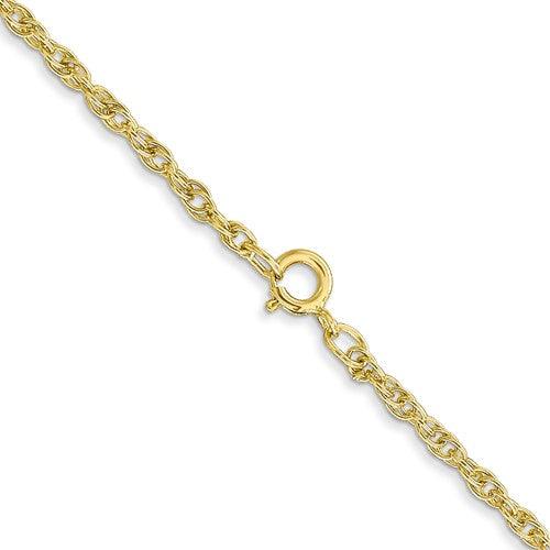 10k 1.55mm Carded Cable Rope Chain - Seattle Gold Grillz