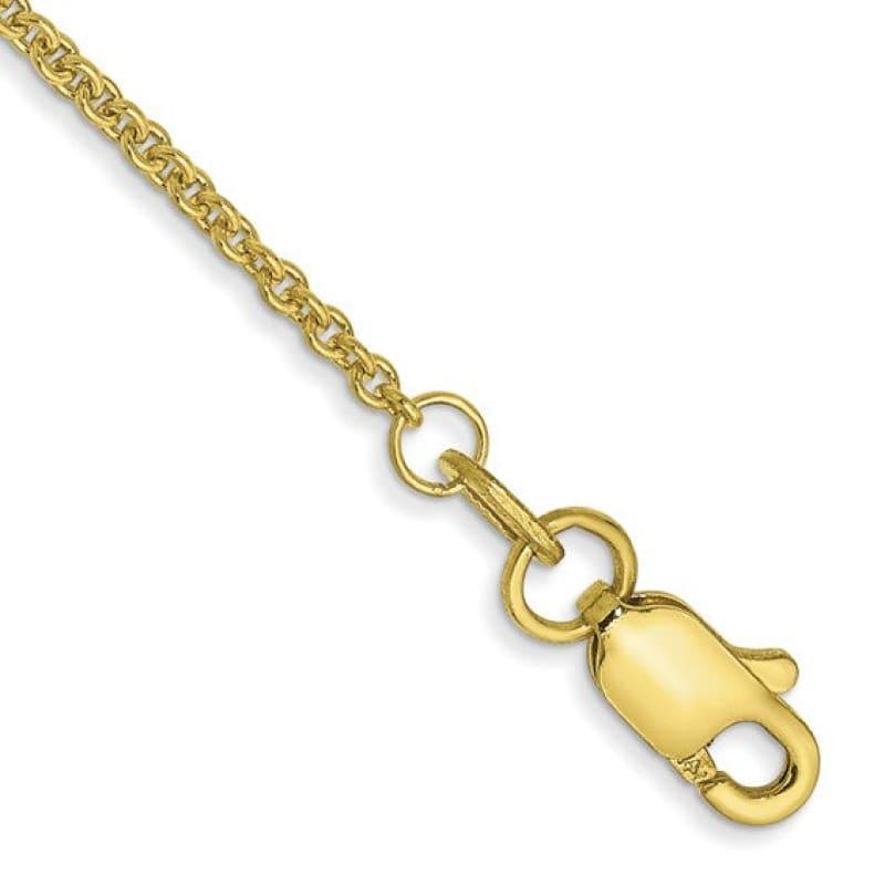 10K yellow gold 1.5mm cable anklet