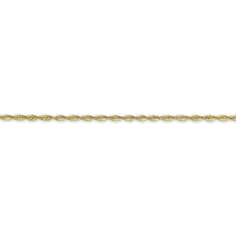 10k 1.5mm Diamond Cut Extra-Lite Rope Anklet - Seattle Gold Grillz