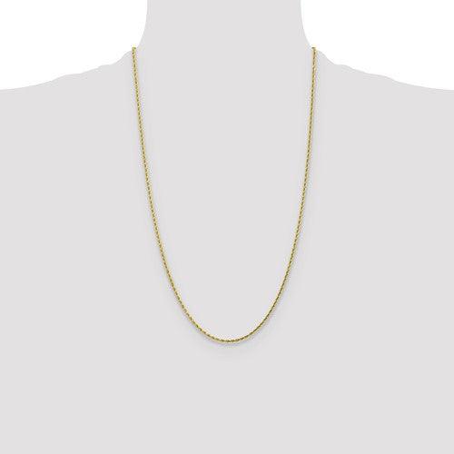 10k 1.75mm Handmade Diamond-cut Rope Chain - Seattle Gold Grillz