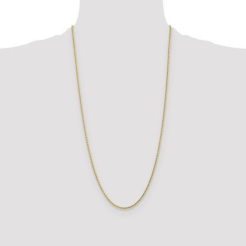 10k 1.75mm Handmade Diamond-cut Rope Chain - Seattle Gold Grillz