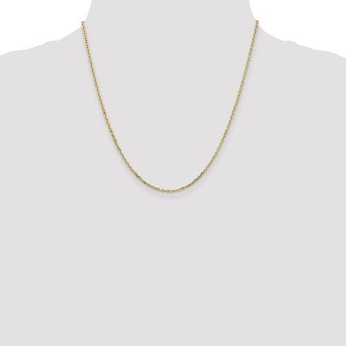 10k 1.80mm Diamond Cut Cable Chain - Seattle Gold Grillz