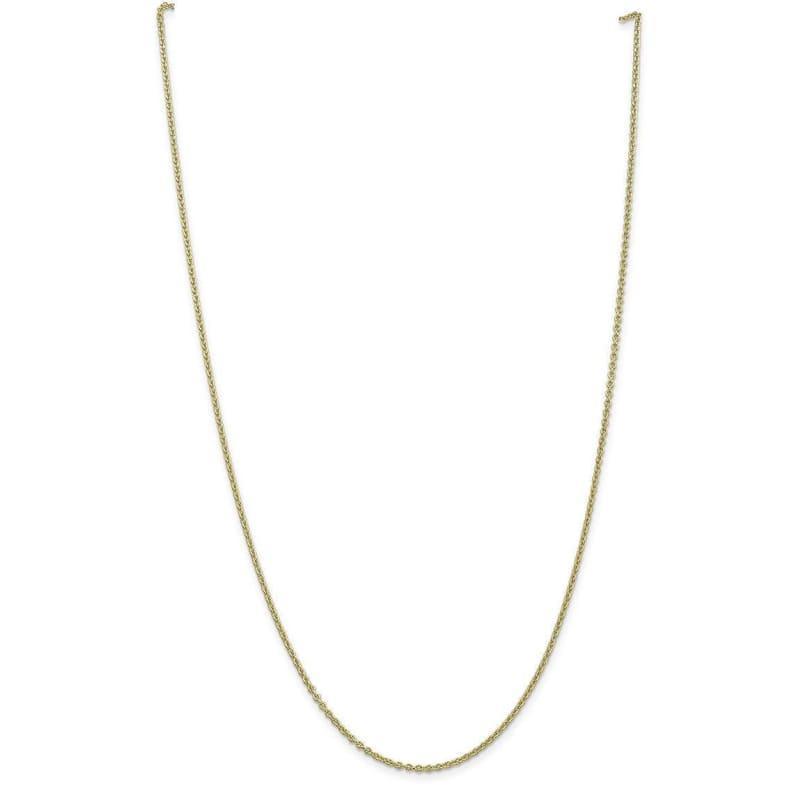 10k 1.8mm Polished Cable Chain - Seattle Gold Grillz