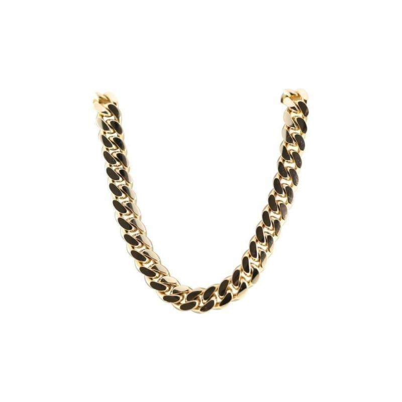 10k 10mm Solid Miami Cuban Link Chain - Seattle Gold Grillz