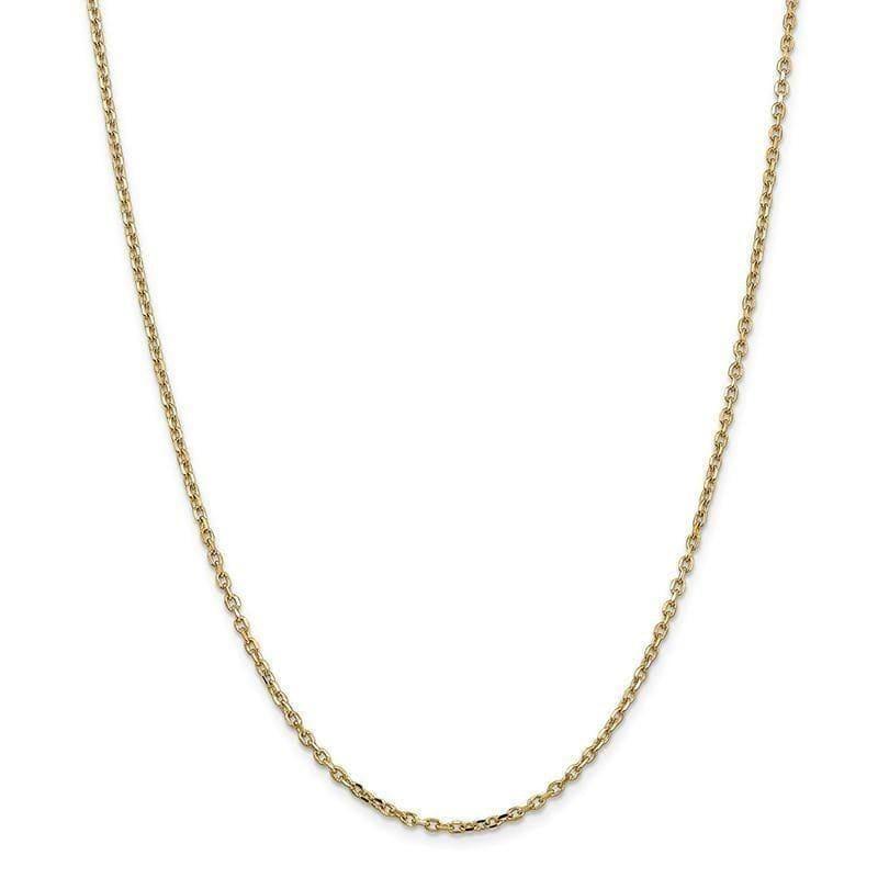 10k 2.20mm Diamond Cut Cable Chain - Seattle Gold Grillz