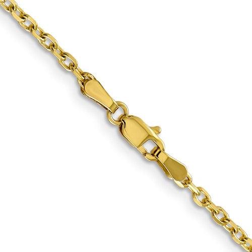 10k 2.20mm Diamond Cut Cable Chain - Seattle Gold Grillz