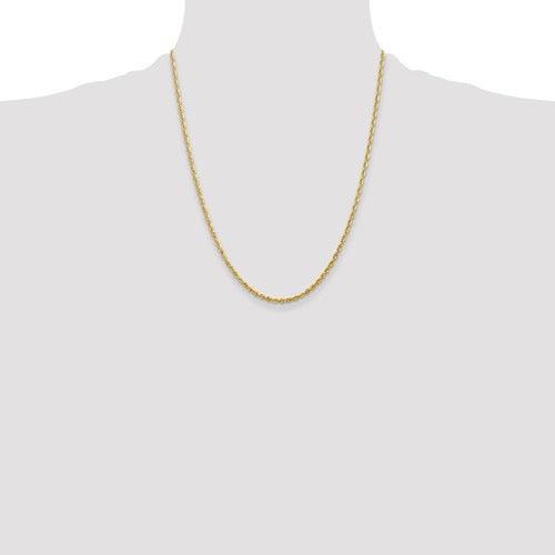 10k 2.25mm Diamond Cut Extra-Lite Rope Chain - Seattle Gold Grillz