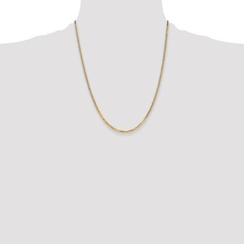 10k 2.2mm Flat Beveled Curb Chain - Seattle Gold Grillz