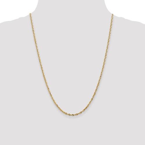 10k 2.50mm Diamond Cut Extra-Lite Rope Chain - Seattle Gold Grillz