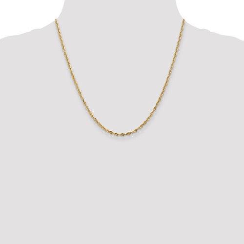 10k 2.50mm Diamond Cut Extra-Lite Rope Chain - Seattle Gold Grillz