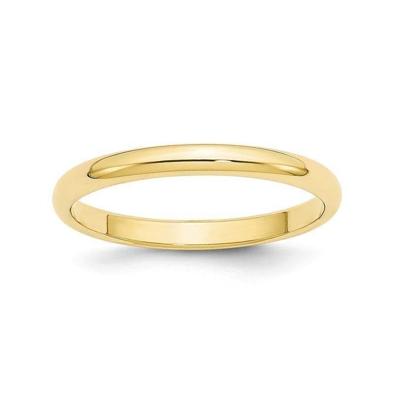 10K 2.5mm Half Round Band - Seattle Gold Grillz
