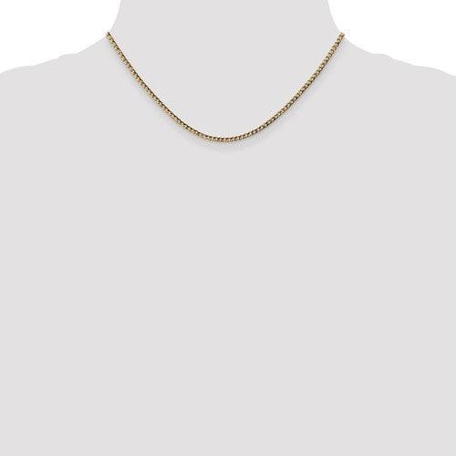 10k 2.5mm Semi-Solid Curb Link Chain - Seattle Gold Grillz