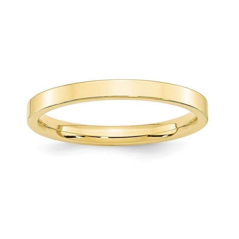 10K 2.5mm Standard Flat Comfort Fit Band - Seattle Gold Grillz