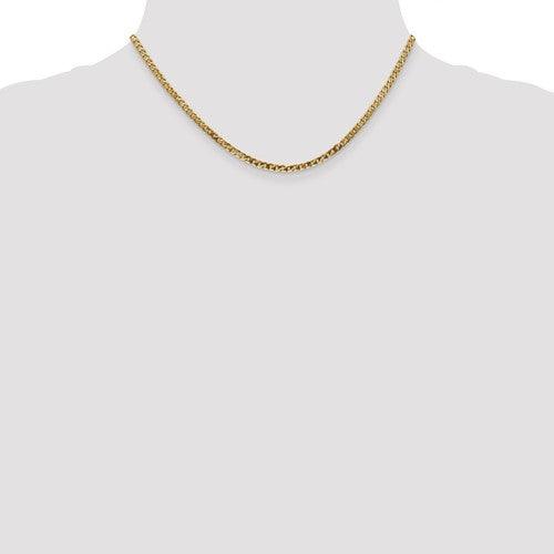 10k 2.9mm Flat Beveled Curb Chain - Seattle Gold Grillz