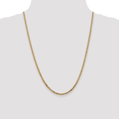 10k 2.9mm Flat Beveled Curb Chain - Seattle Gold Grillz