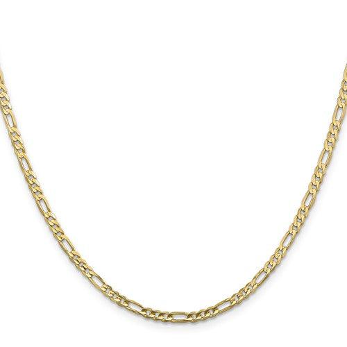 10k 3.0mm Concave Figaro Chain - Seattle Gold Grillz