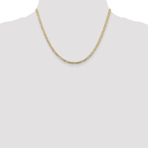 10k 3.0mm Concave Figaro Chain - Seattle Gold Grillz