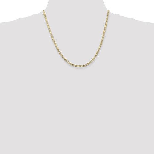 10k 3.0mm Concave Figaro Chain - Seattle Gold Grillz