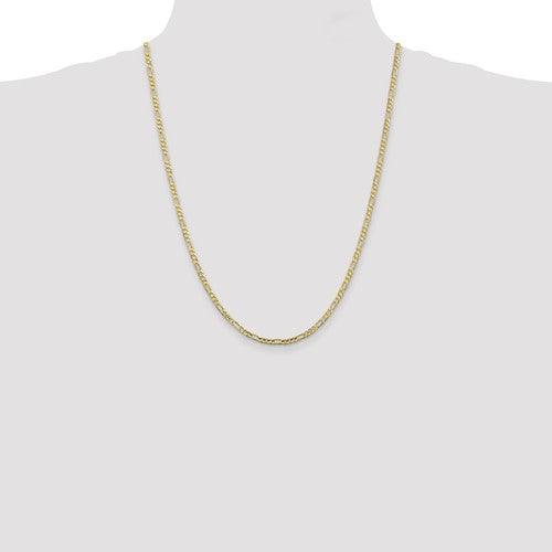 10k 3.0mm Concave Figaro Chain - Seattle Gold Grillz