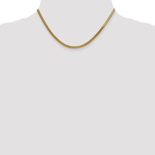 10k 3.0mm Silky Herringbone Chain - Seattle Gold Grillz