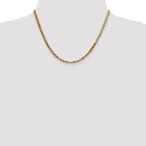 10k 3.0mm Silky Herringbone Chain - Seattle Gold Grillz