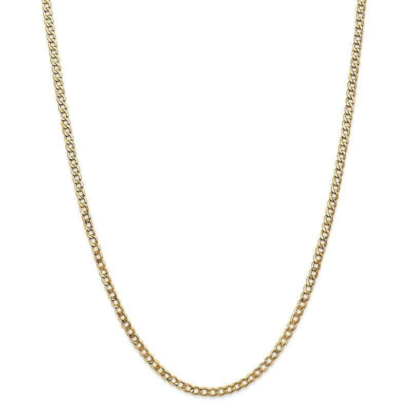 10k 3.35mm Semi-Solid Curb Link Chain - Seattle Gold Grillz