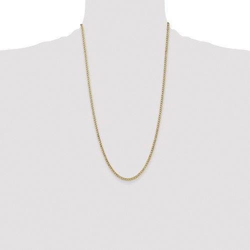 10k 3.35mm Semi-Solid Curb Link Chain - Seattle Gold Grillz