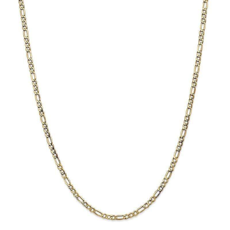 10k 3.5mm Semi-Solid Figaro Chain - Seattle Gold Grillz