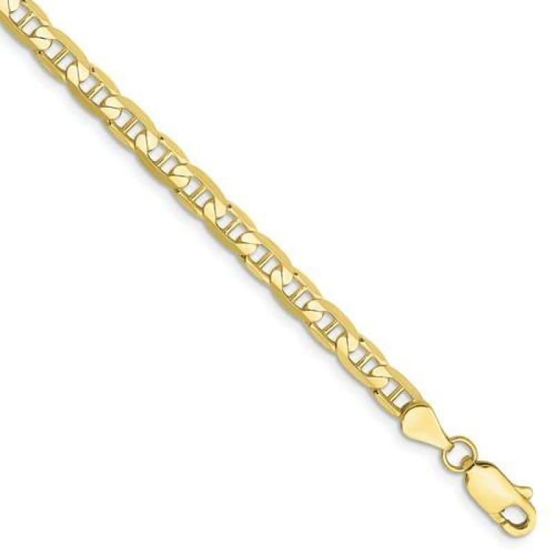 10k 3.75mm Concave Anchor Bracelet - Seattle Gold Grillz