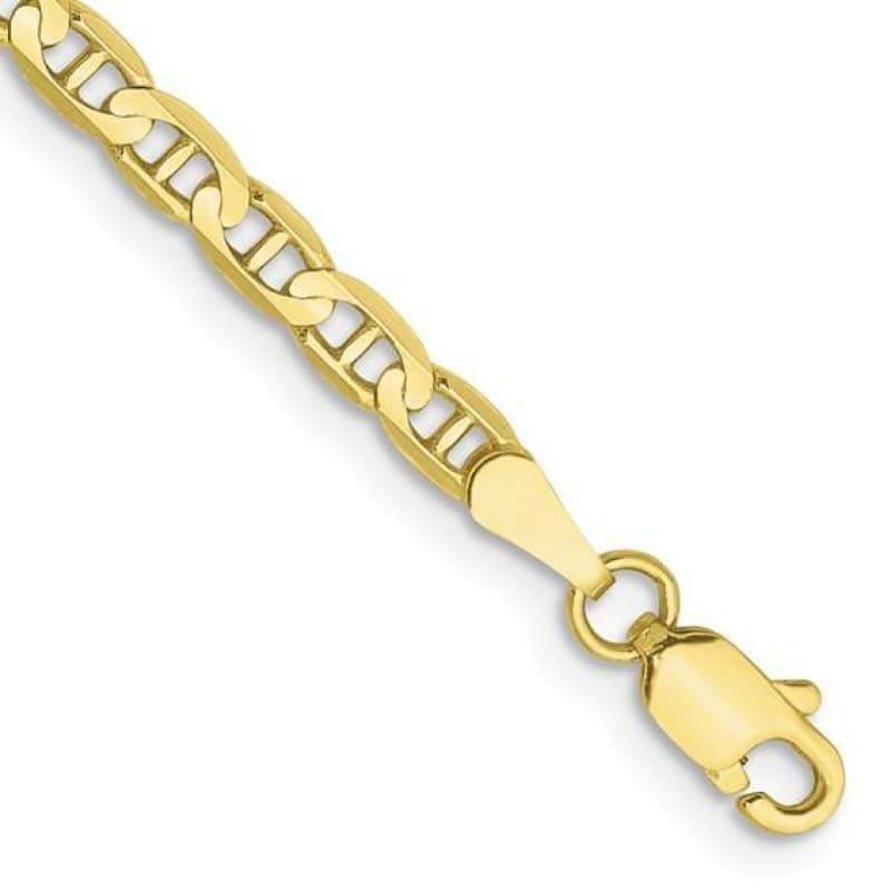 10k 3mm Concave Anchor Bracelet - Seattle Gold Grillz