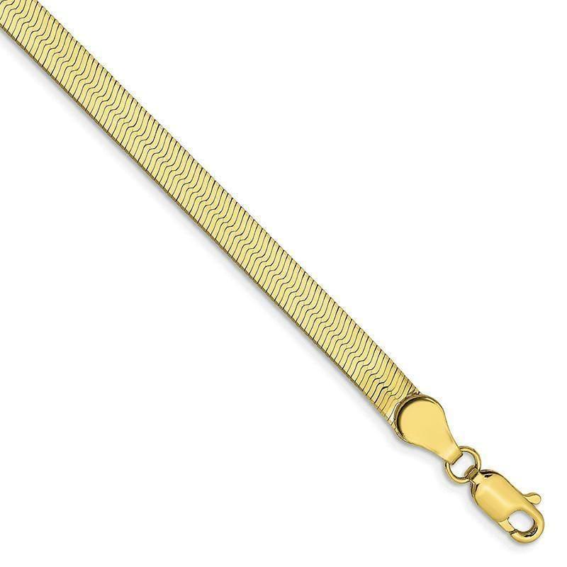 10k 4.0mm Silky Herringbone Bracelet - Seattle Gold Grillz