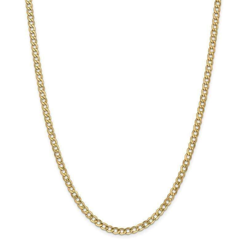 10k 4.3mm Semi-Solid Curb Link Chain - Seattle Gold Grillz
