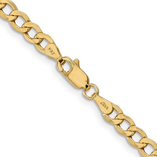 10k 4.3mm Semi-Solid Curb Link Chain - Seattle Gold Grillz