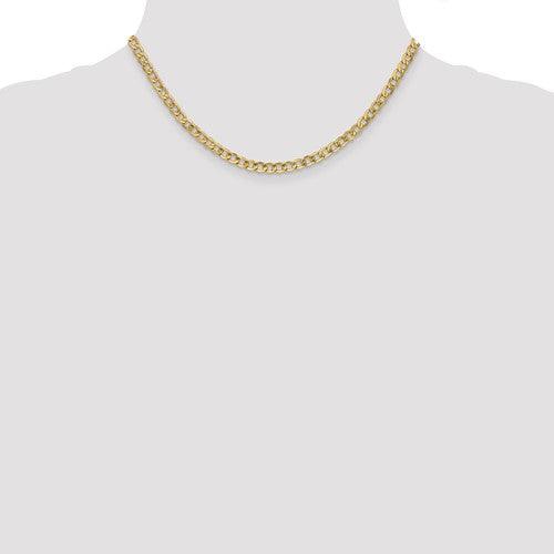 10k 4.3mm Semi-Solid Curb Link Chain - Seattle Gold Grillz
