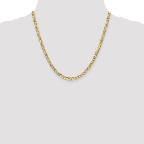 10k 4.3mm Semi-Solid Curb Link Chain - Seattle Gold Grillz
