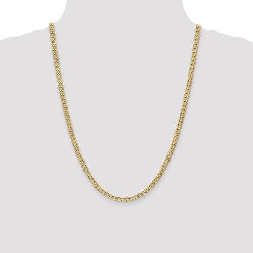 10k 4.3mm Semi-Solid Curb Link Chain - Seattle Gold Grillz