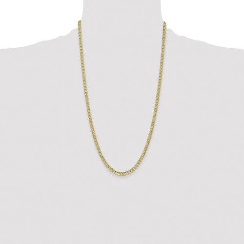 10k 4.3mm Semi-Solid Curb Link Chain - Seattle Gold Grillz