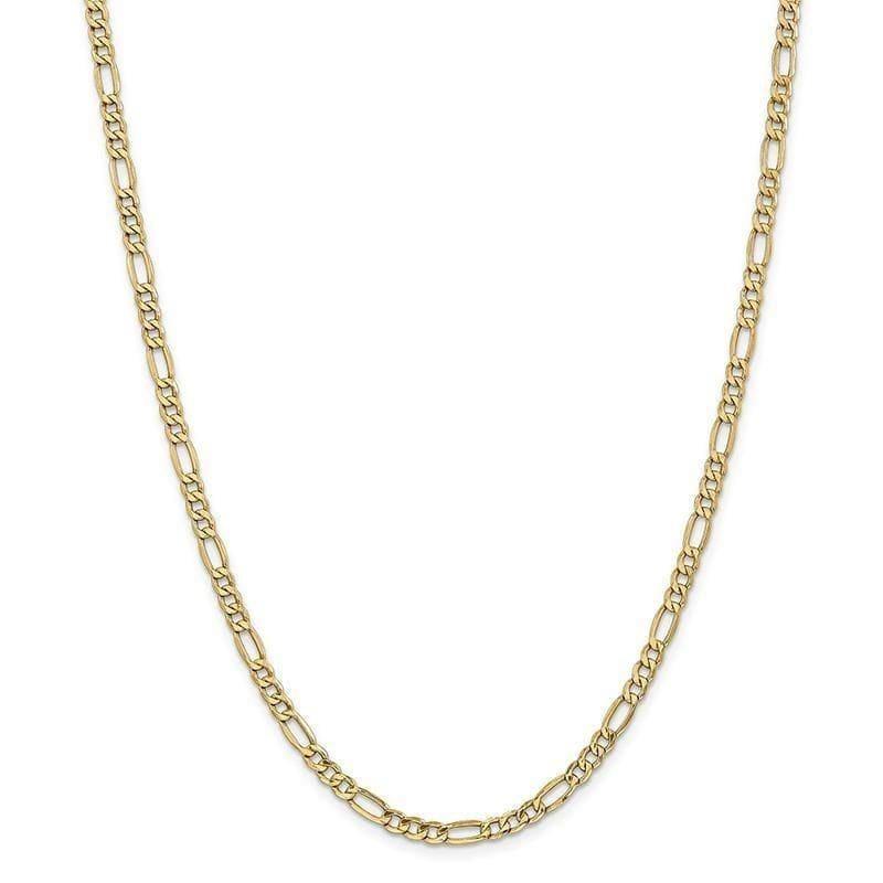 10k 4.4mm Semi-Solid Figaro Chain - Seattle Gold Grillz