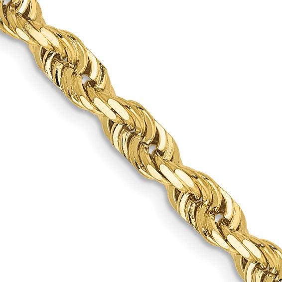 10k 4.5mm Diamond Cut Quadruple Rope Chain - Seattle Gold Grillz