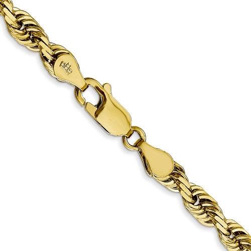 10k 4.5mm Diamond Cut Quadruple Rope Chain - Seattle Gold Grillz