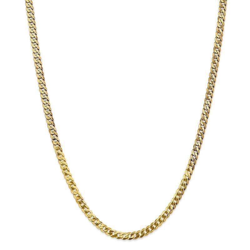 10k 4.75mm Flat Beveled Curb Chain - Seattle Gold Grillz