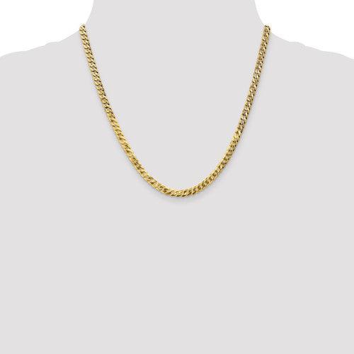 10k 4.75mm Flat Beveled Curb Chain - Seattle Gold Grillz