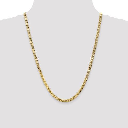 10k 4.75mm Flat Beveled Curb Chain - Seattle Gold Grillz