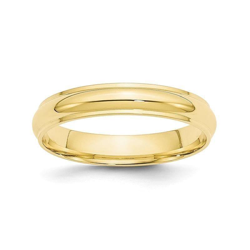 10K 4mm Half Round with Edge Band - Seattle Gold Grillz