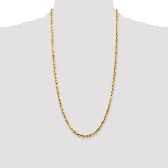 10k 4mm Handmade Diamond-cut Rope Chain - Seattle Gold Grillz