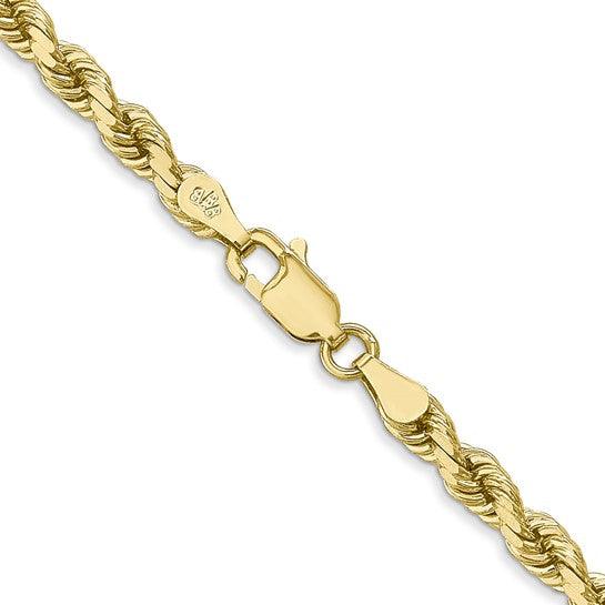 10k 4mm Handmade Diamond-cut Rope Chain - Seattle Gold Grillz