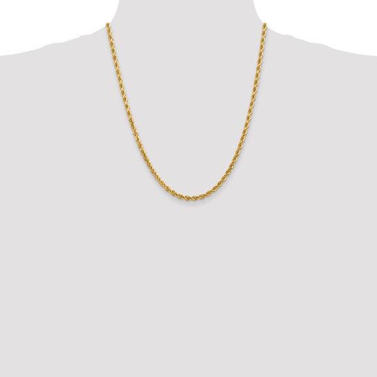 10k 4mm Handmade Diamond-cut Rope Chain - Seattle Gold Grillz